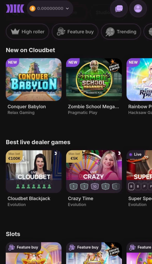 Cloudbet - Casino ohne Verifizierung