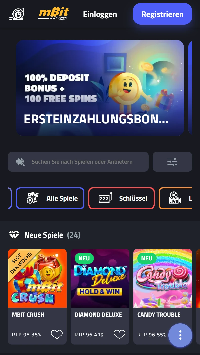 mBit Casino - Casino ohne Verifizierung